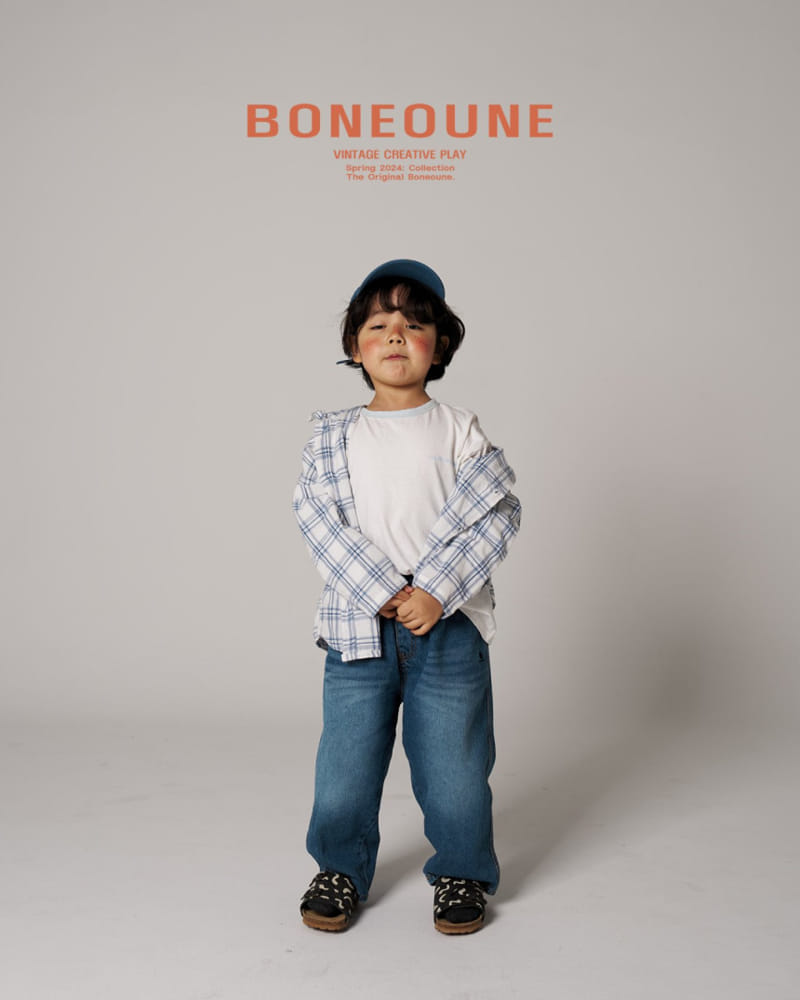 Boneoune - Korean Children Fashion - #childrensboutique - Lila Check Shirt - 10