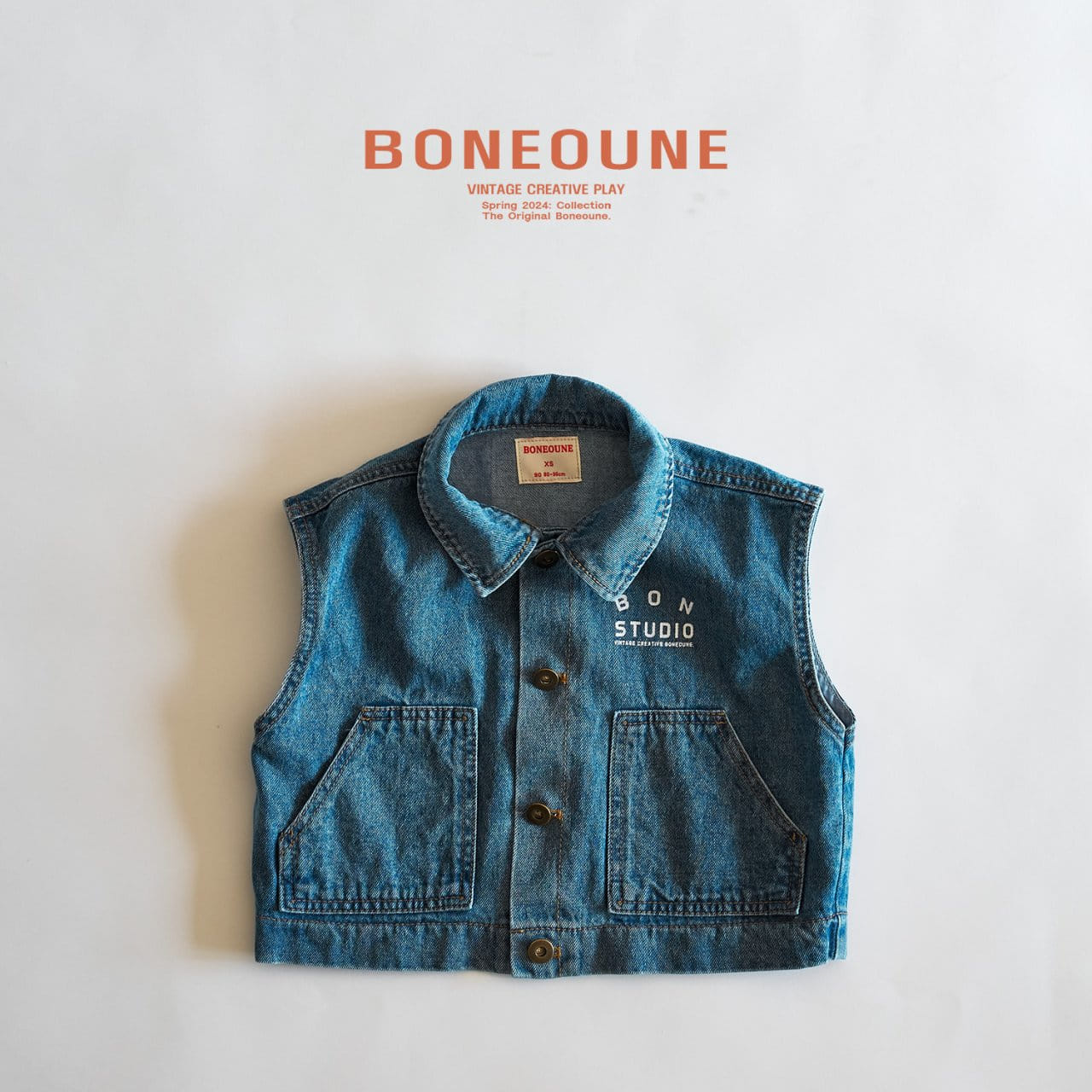 Boneoune - Korean Children Fashion - #designkidswear - Denim Vest