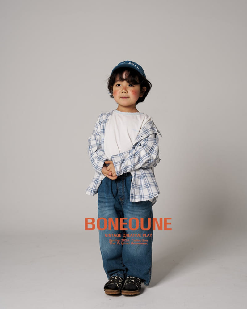 Boneoune - Korean Children Fashion - #designkidswear - Lila Check Shirt - 11