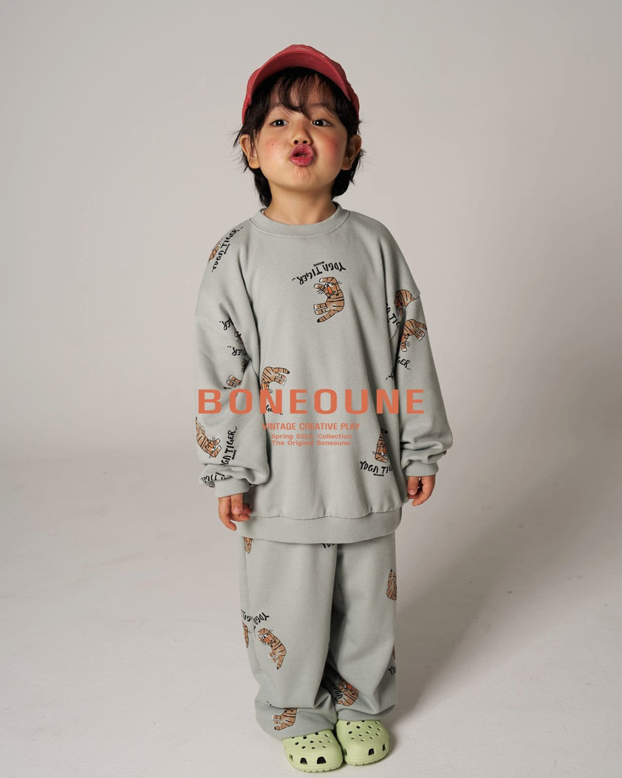 Boneoune - Korean Children Fashion - #discoveringself - Yoga Tiger Jogger Pants - 2