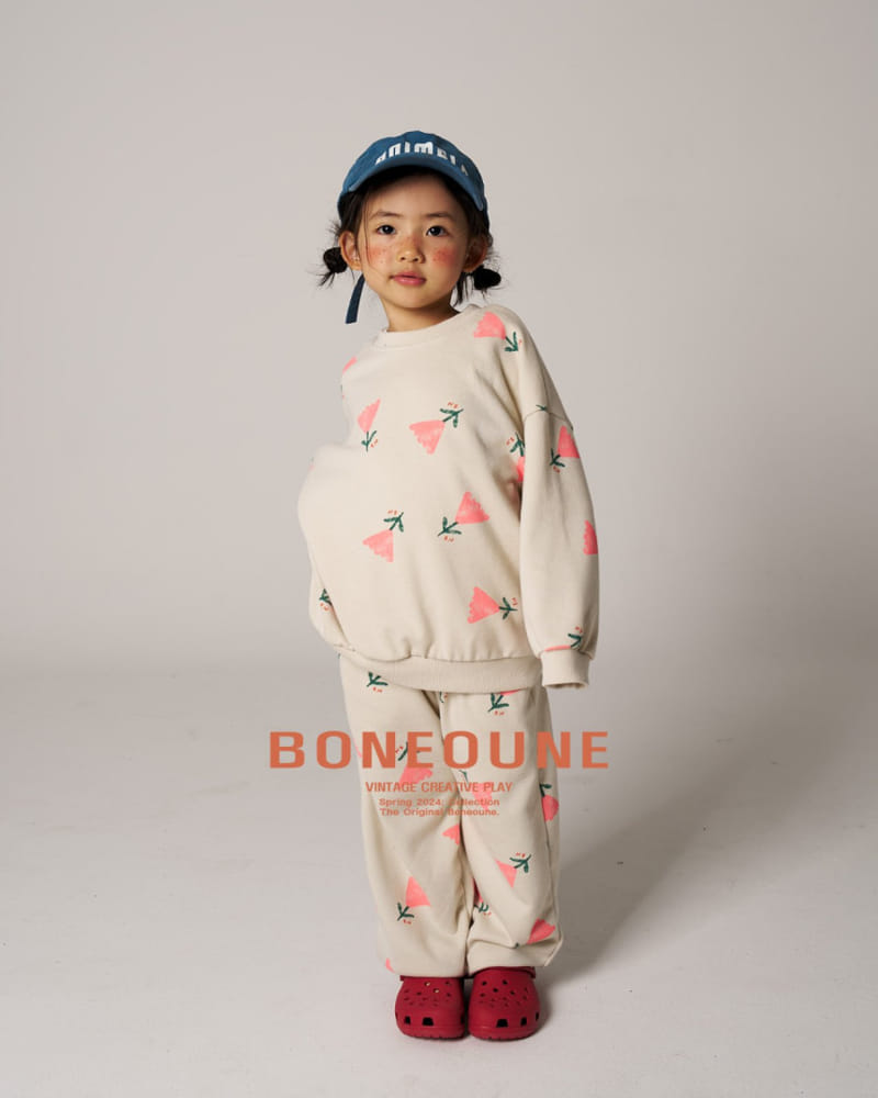 Boneoune - Korean Children Fashion - #discoveringself - Triangle Flower Jogger Pants