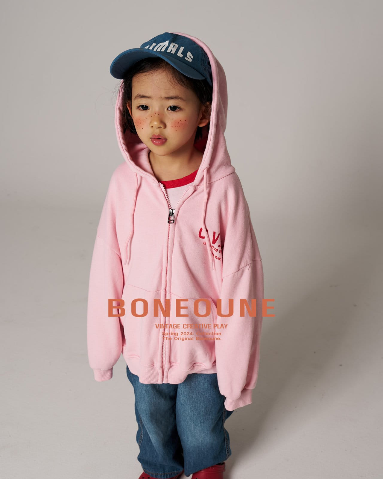 Boneoune - Korean Children Fashion - #kidsshorts - CVBN Hoody Zip Up - 3