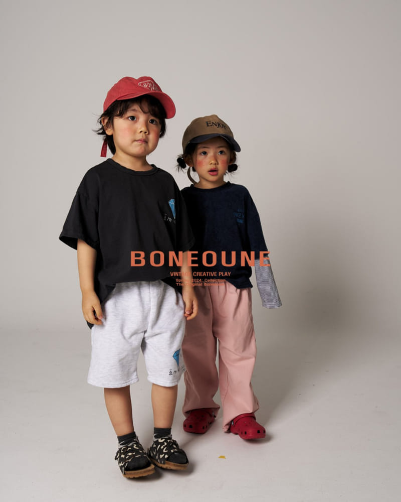 Boneoune - Korean Children Fashion - #kidsshorts - Dia Short Sleeve Tee - 11