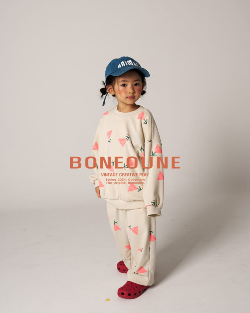 Boneoune - Korean Children Fashion - #kidsshorts - Triangle Flower Jogger Pants - 3