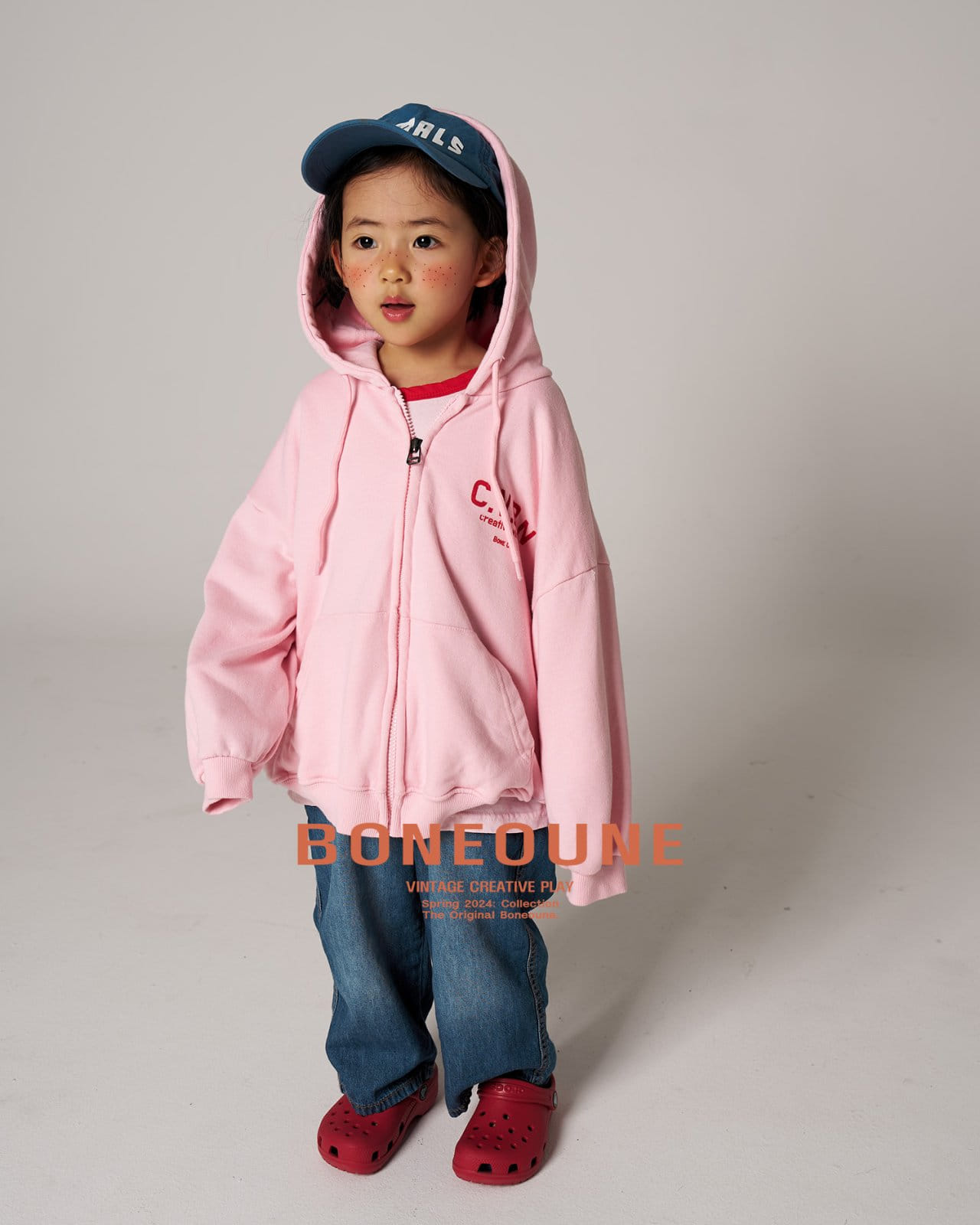 Boneoune - Korean Children Fashion - #kidsshorts - CVBN Hoody Zip Up - 4