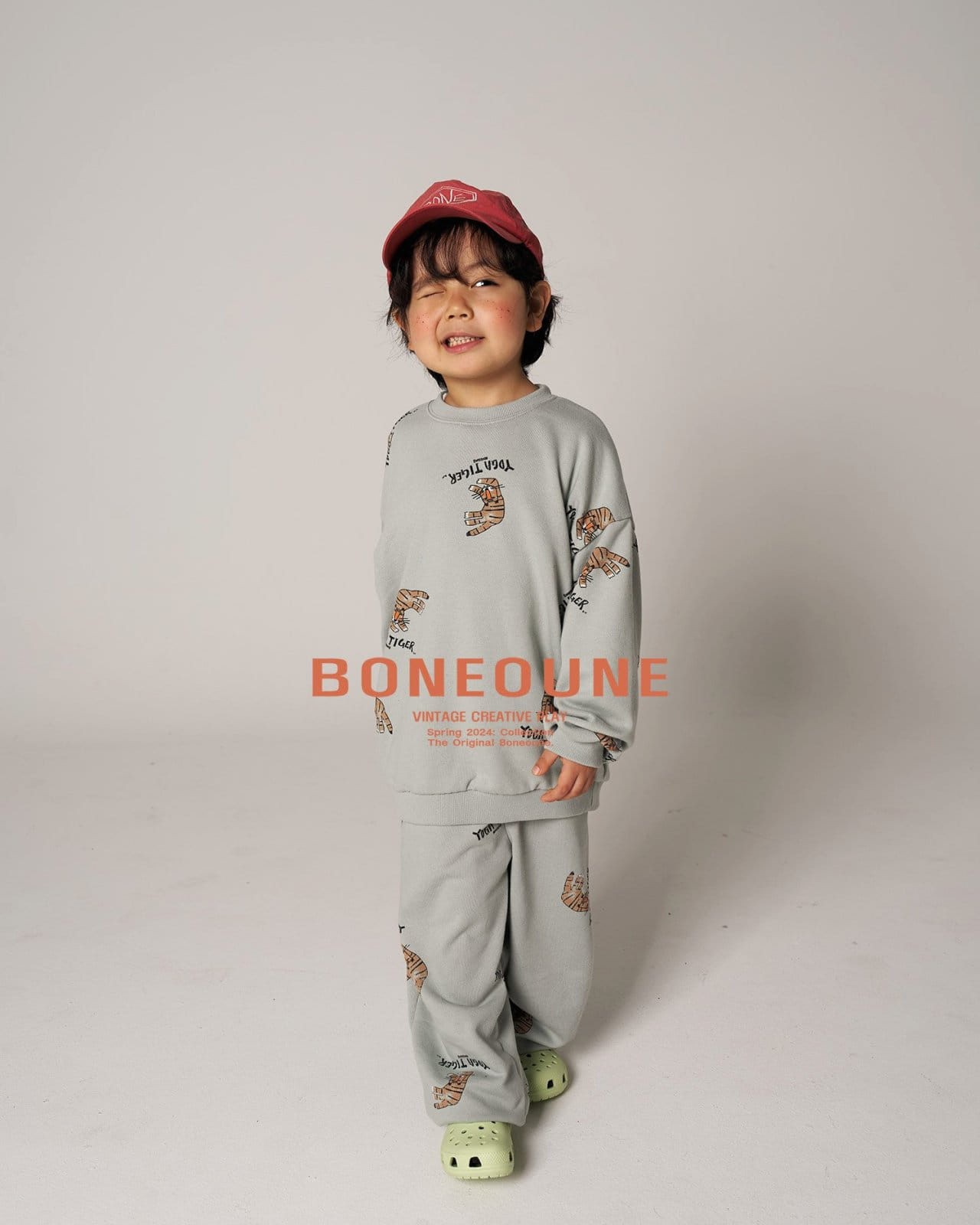 Boneoune - Korean Children Fashion - #kidsshorts - Yoga Tiger Sweatshirt - 4