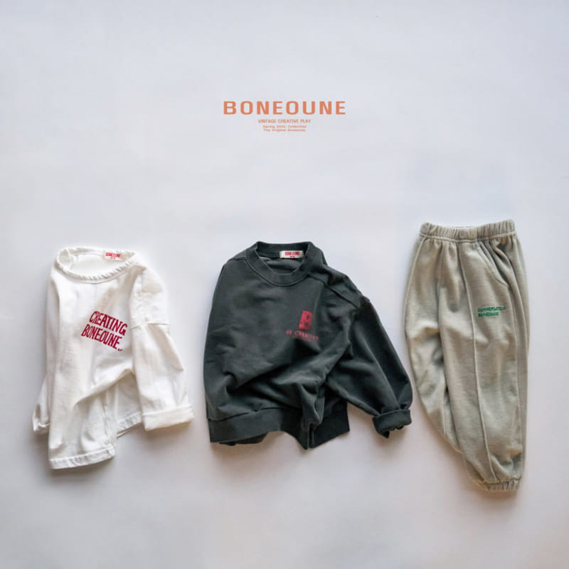 Boneoune - Korean Children Fashion - #kidsstore - Logo Single Tee - 11