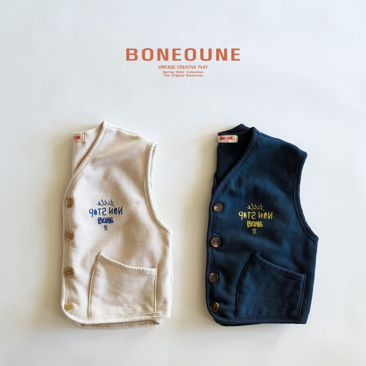 Boneoune - Korean Children Fashion - #kidzfashiontrend - Piping Vest