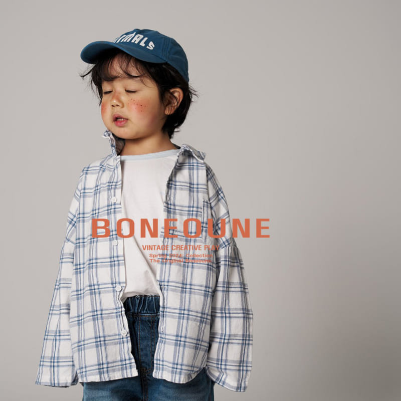 Boneoune - Korean Children Fashion - #kidzfashiontrend - Lila Check Shirt - 2