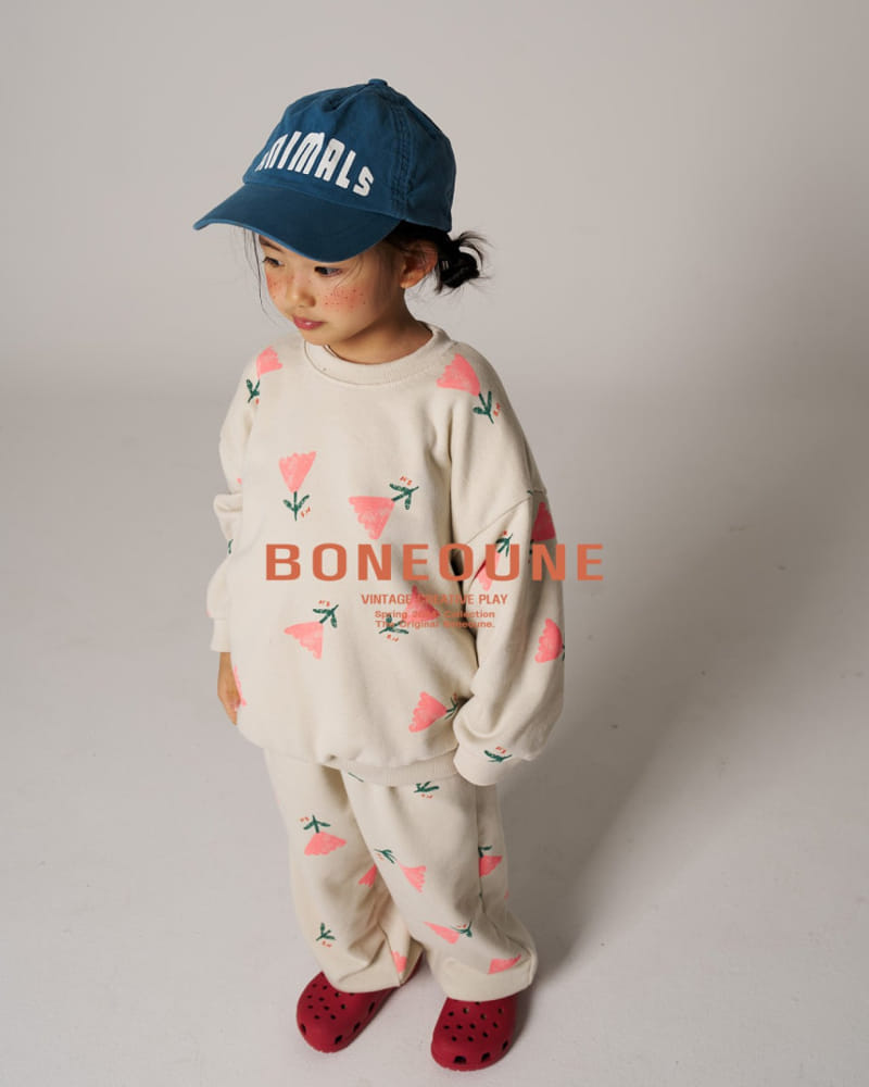 Boneoune - Korean Children Fashion - #kidzfashiontrend - Triangle Flower Jogger Pants - 5