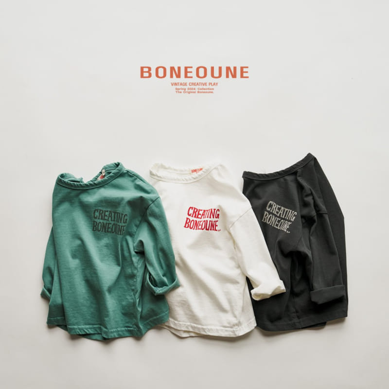 Boneoune - Korean Children Fashion - #prettylittlegirls - Logo Single Tee