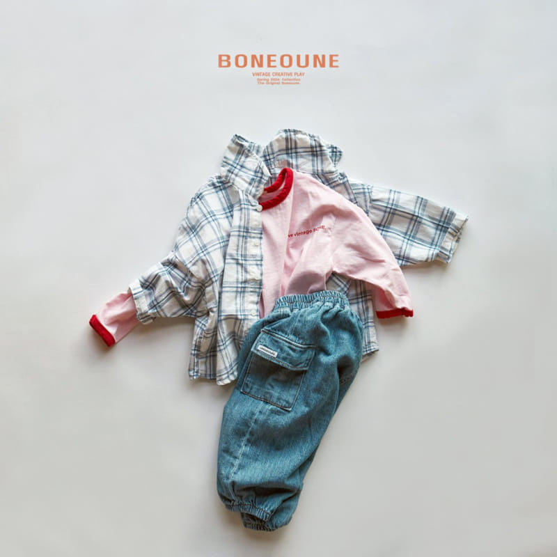 Boneoune - Korean Children Fashion - #prettylittlegirls - Lila Check Shirt - 7