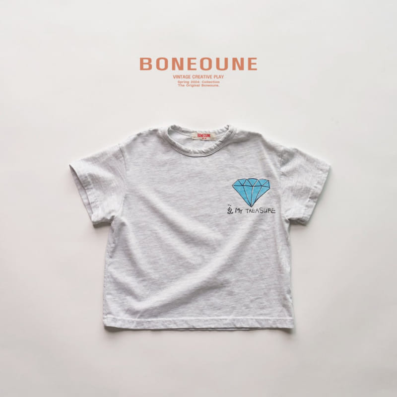 Boneoune - Korean Children Fashion - #todddlerfashion - Dia Short Sleeve Tee - 3