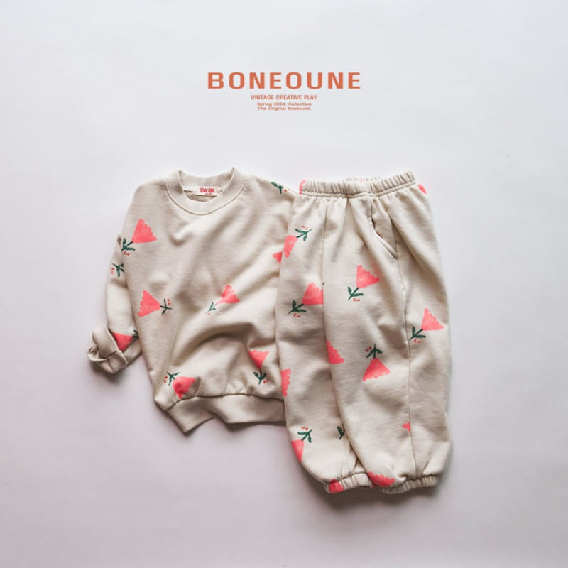 Boneoune - Korean Children Fashion - #todddlerfashion - Triangle Flower Jogger Pants - 11