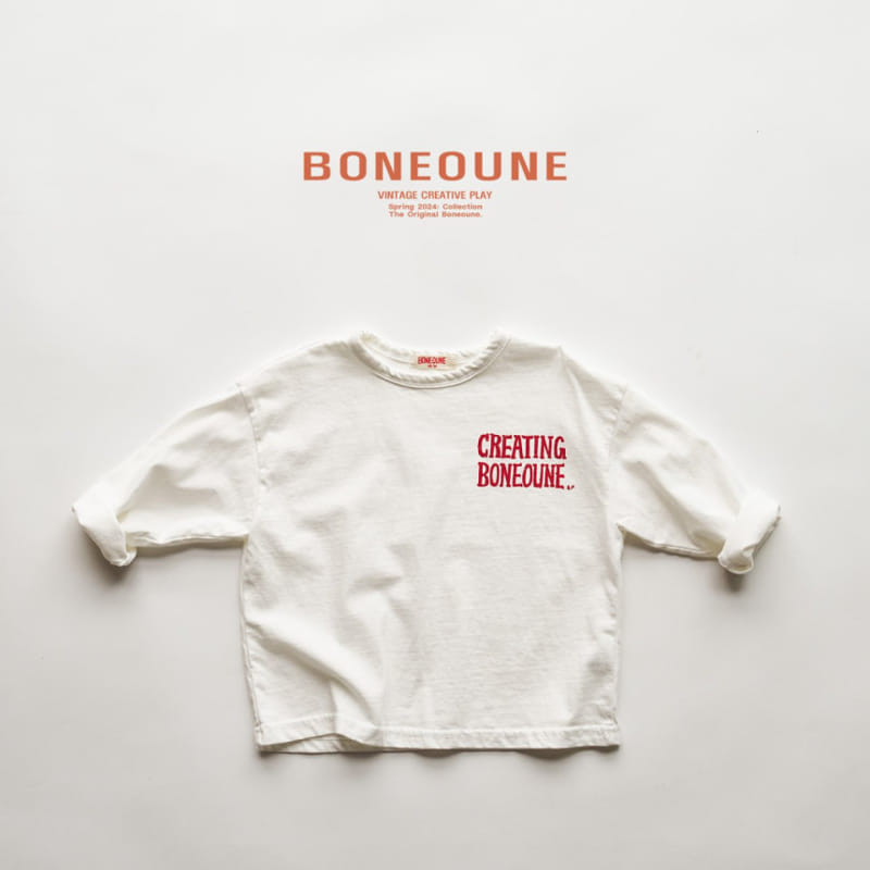 Boneoune - Korean Children Fashion - #toddlerclothing - Logo Single Tee - 3