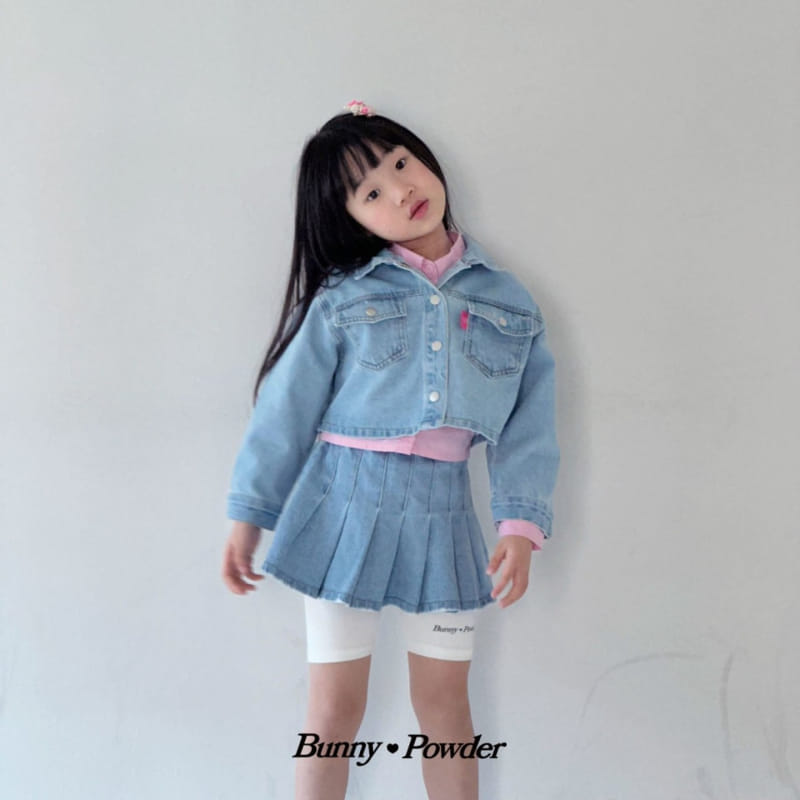 Bunny Powder - Korean Children Fashion - #discoveringself - Crop Denim Jacket - 11