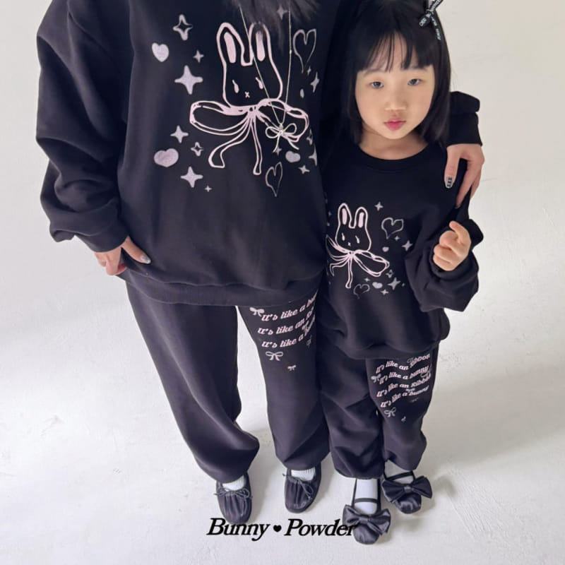 Bunny Powder - Korean Children Fashion - #kidsshorts - Ribbon Bunny Sweatshirt - 8