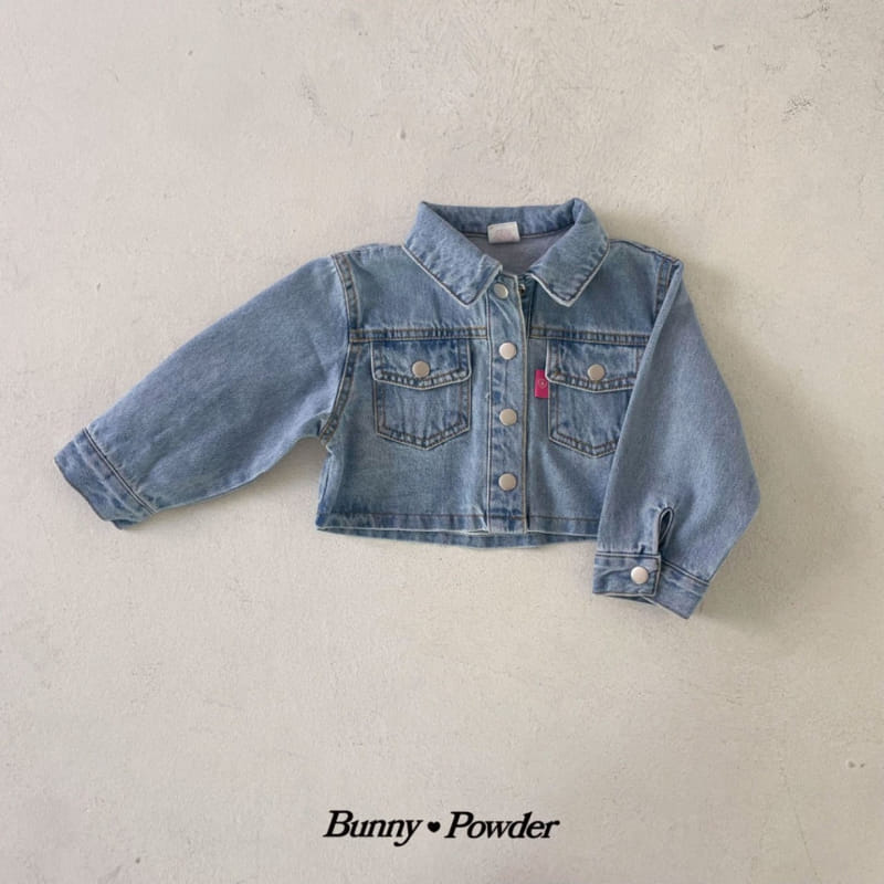 Bunny Powder - Korean Children Fashion - #kidzfashiontrend - Crop Denim Jacket