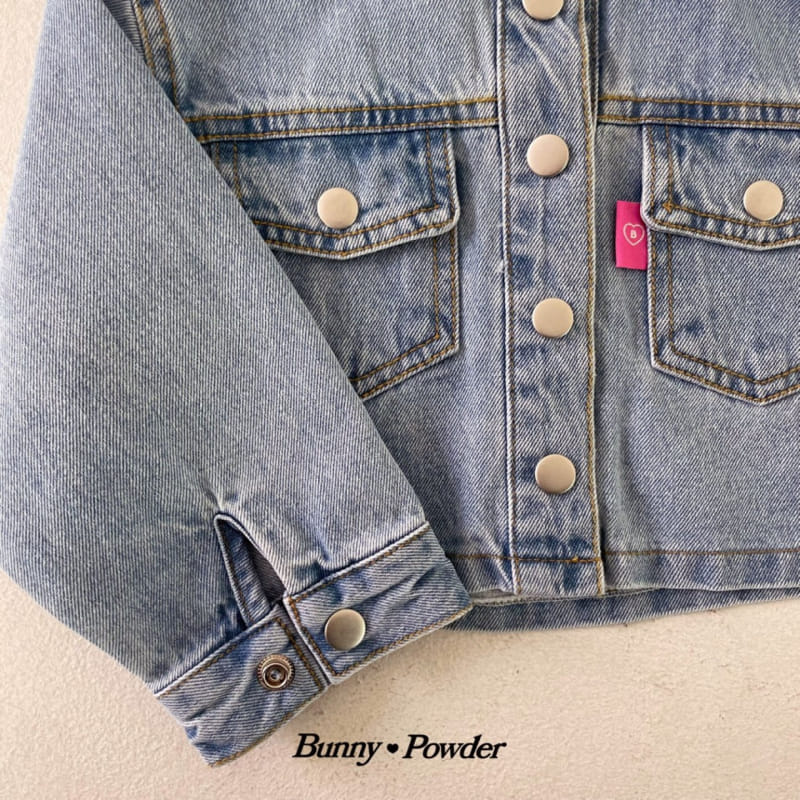 Bunny Powder - Korean Children Fashion - #littlefashionista - Crop Denim Jacket - 4