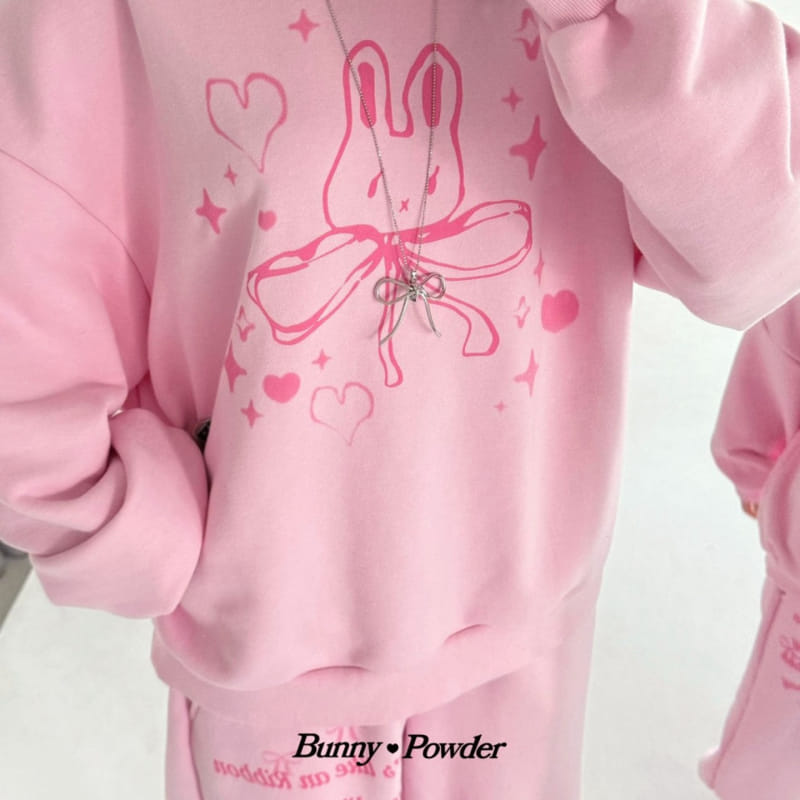 Bunny Powder - Korean Women Fashion - #momslook - Adult Ribbon Bunny Sweatshirt - 2