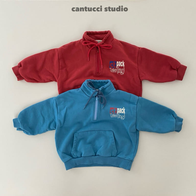 Cantucci Studio - Korean Children Fashion - #fashionkids - Bucks Half Zip Up Sweatshirt