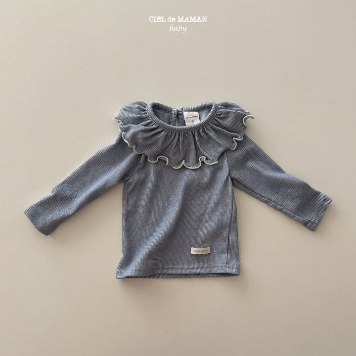 Ciel De Maman - Korean Baby Fashion - #smilingbaby - Rib Frill Tee - 2