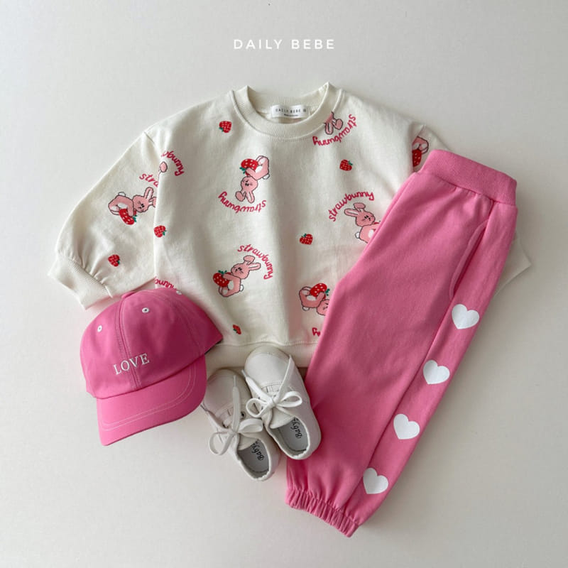 Daily Bebe - Korean Children Fashion - #childofig - Heart Jogger Pants - 5