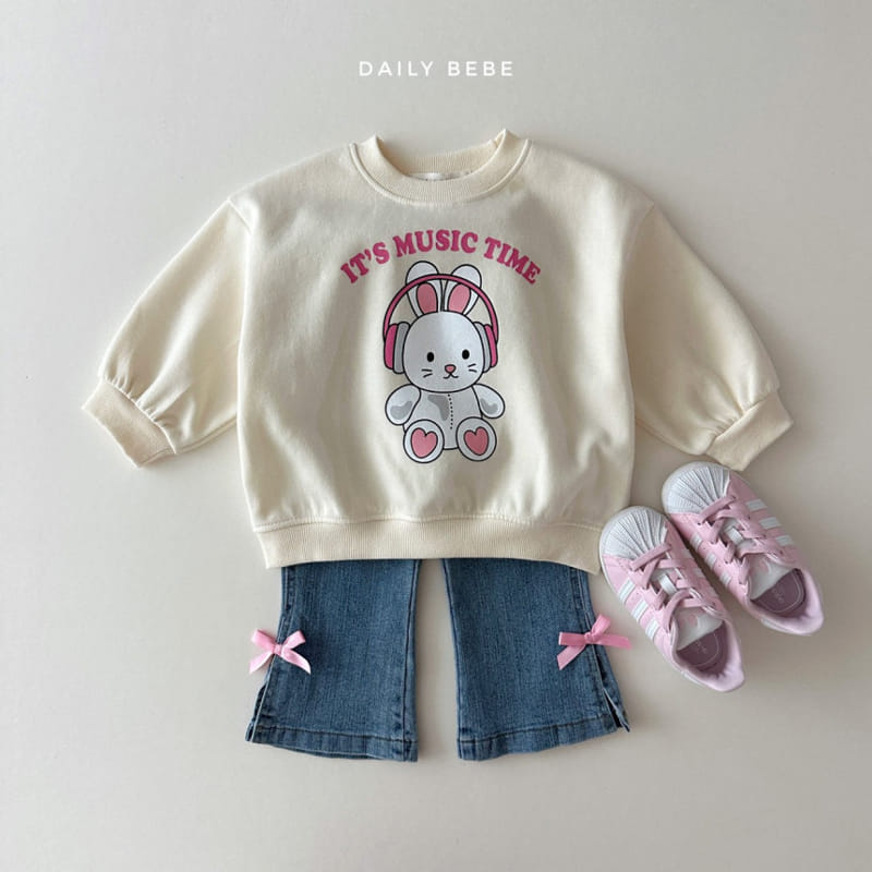 Daily Bebe - Korean Children Fashion - #magicofchildhood - Ribbon Boots Cut Denim  - 10