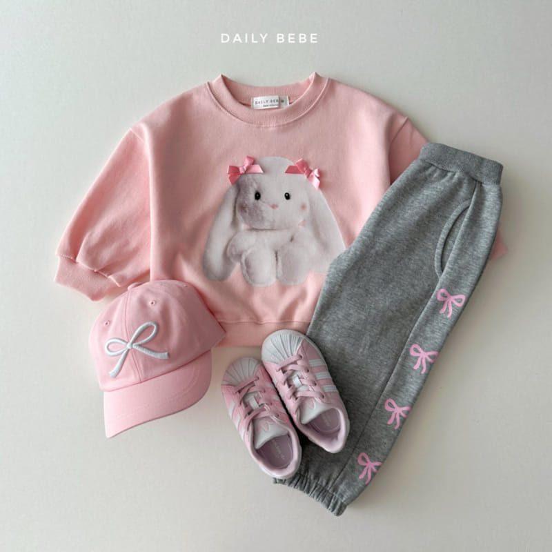 Daily Bebe - Korean Children Fashion - #minifashionista - Ribbon Jogger Pants - 8