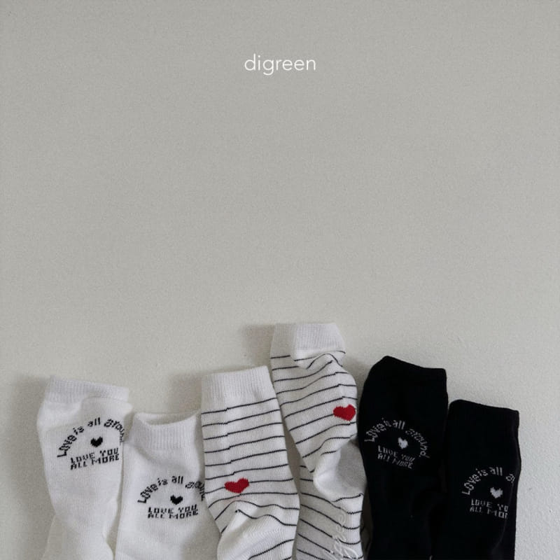 Digreen - Korean Children Fashion - #childofig - Love Socks