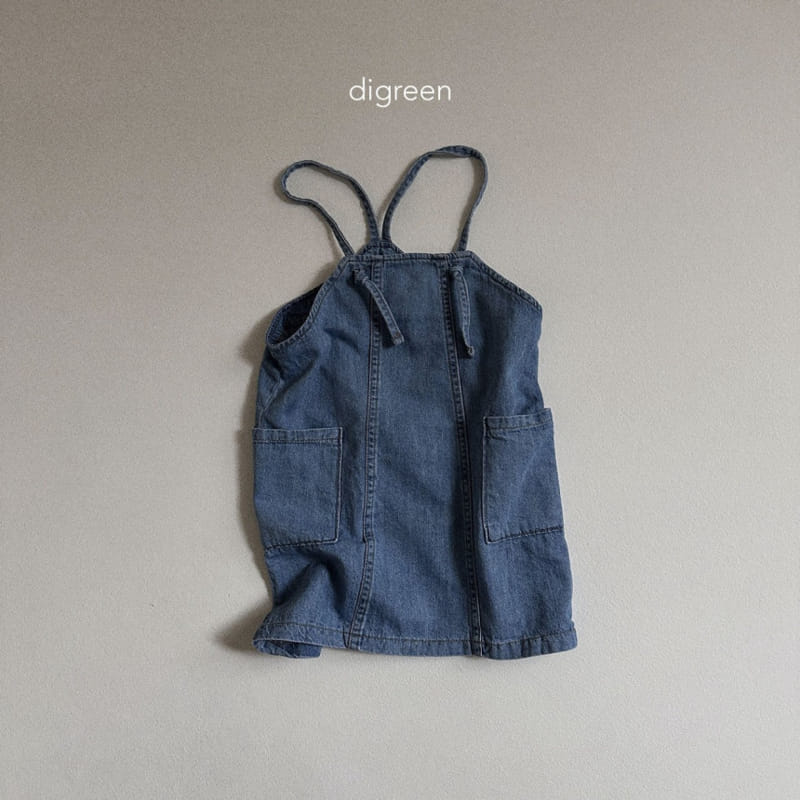 Digreen - Korean Children Fashion - #kidsshorts - Loose Denim One-Piece