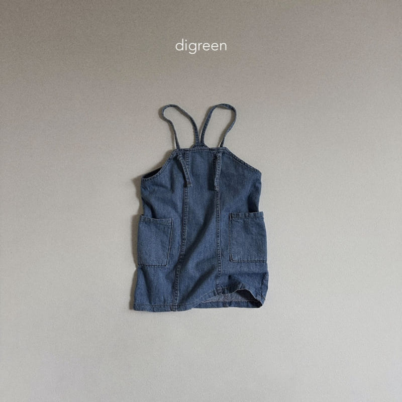 Digreen - Korean Children Fashion - #kidsstore - Loose Denim One-Piece - 2