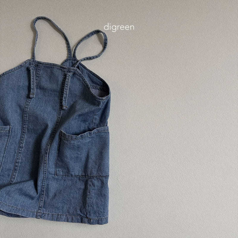 Digreen - Korean Children Fashion - #kidzfashiontrend - Loose Denim One-Piece - 3