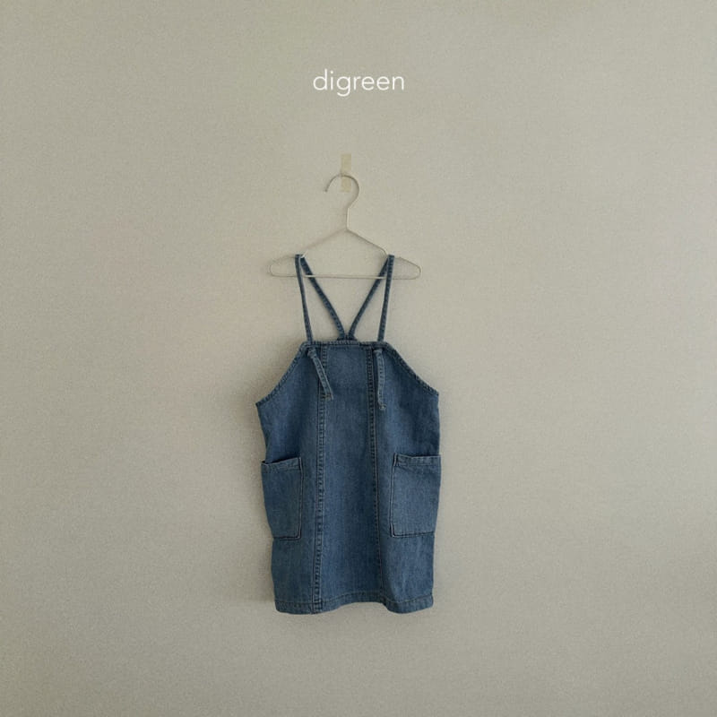 Digreen - Korean Children Fashion - #magicofchildhood - Loose Denim One-Piece - 6