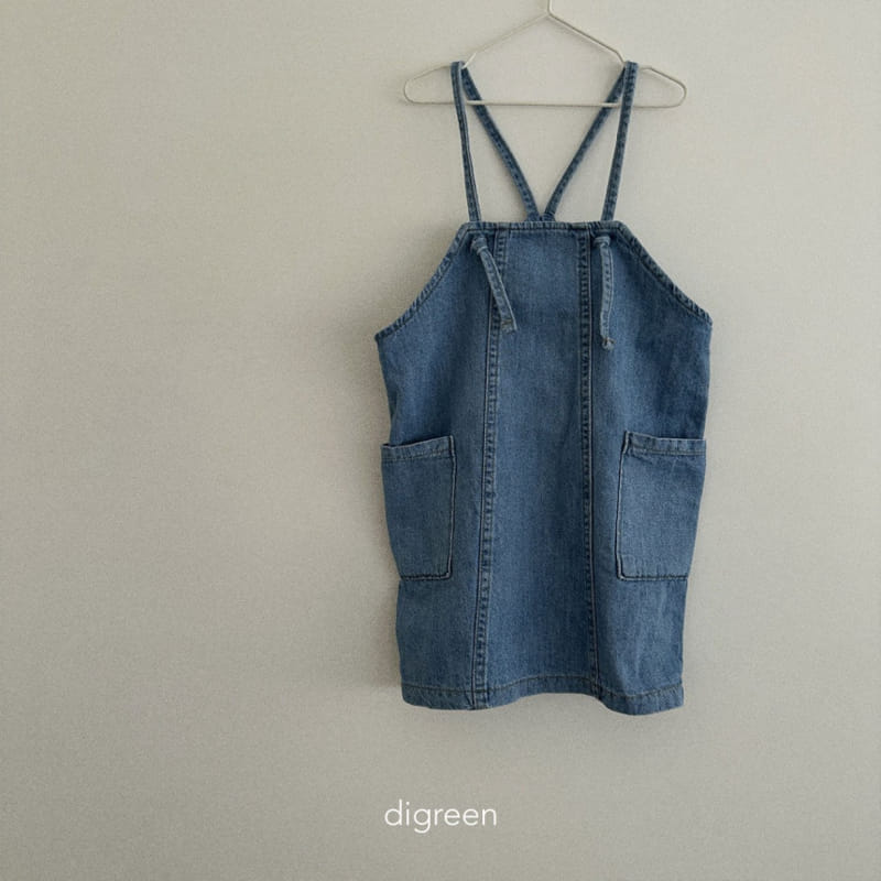 Digreen - Korean Children Fashion - #minifashionista - Loose Denim One-Piece - 7