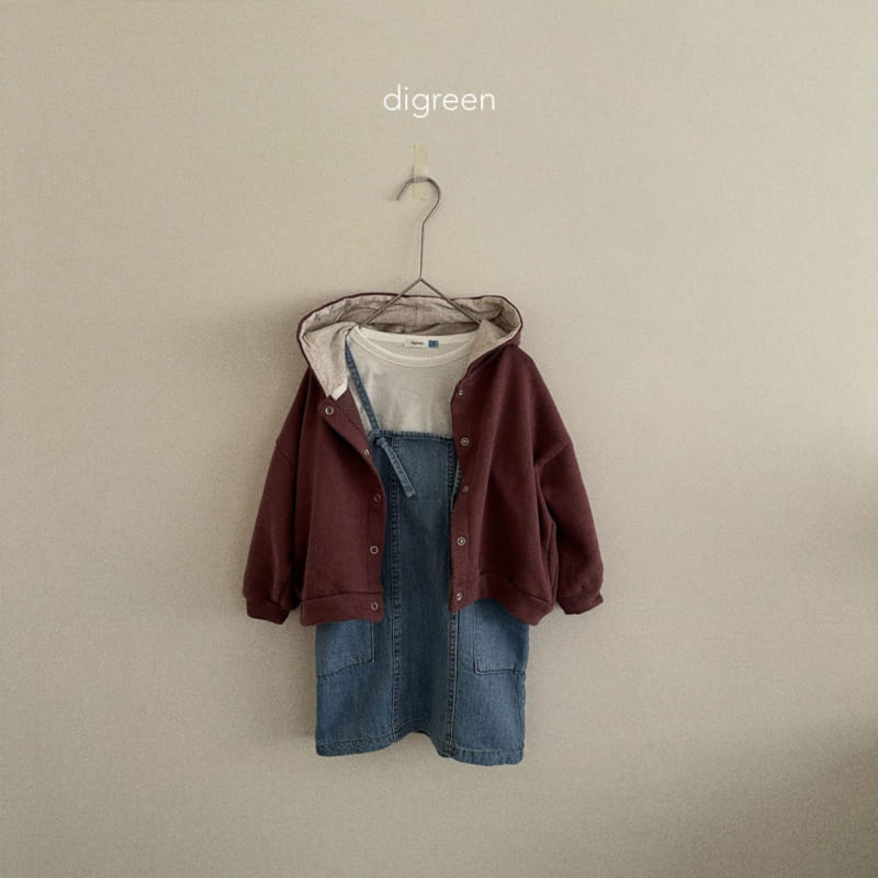 Digreen - Korean Children Fashion - #prettylittlegirls - Loose Denim One-Piece - 8