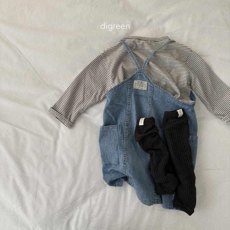 Digreen - Korean Children Fashion - #todddlerfashion - Loose Denim One-Piece - 9