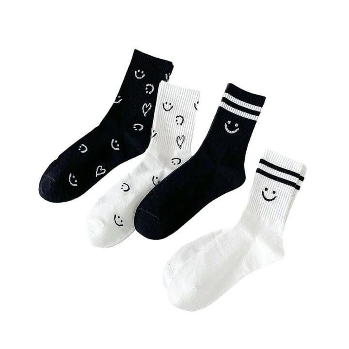 Dudie - Korean Children Fashion - #childofig - Two Line Smile Four Type Set - 4