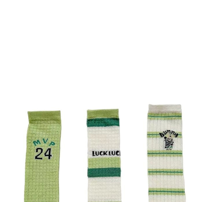 Dudie - Korean Children Fashion - #childrensboutique - Lucky Green Three Type Set - 11