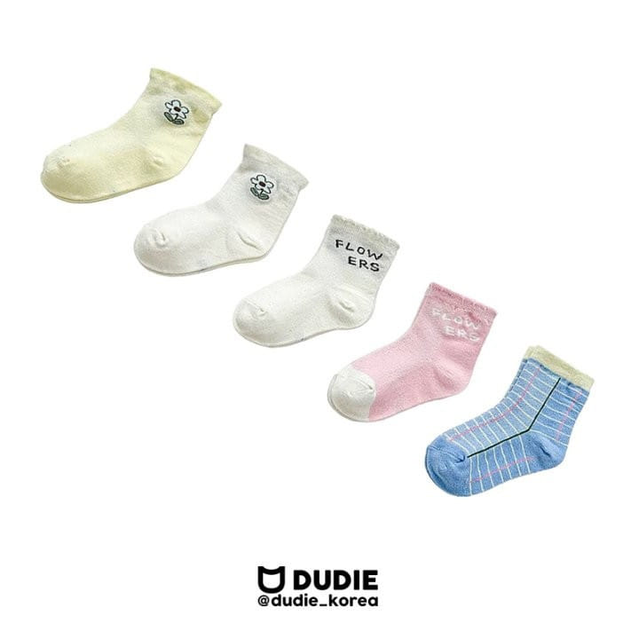 Dudie - Korean Children Fashion - #Kfashion4kids - Flower Five Type Set - 4