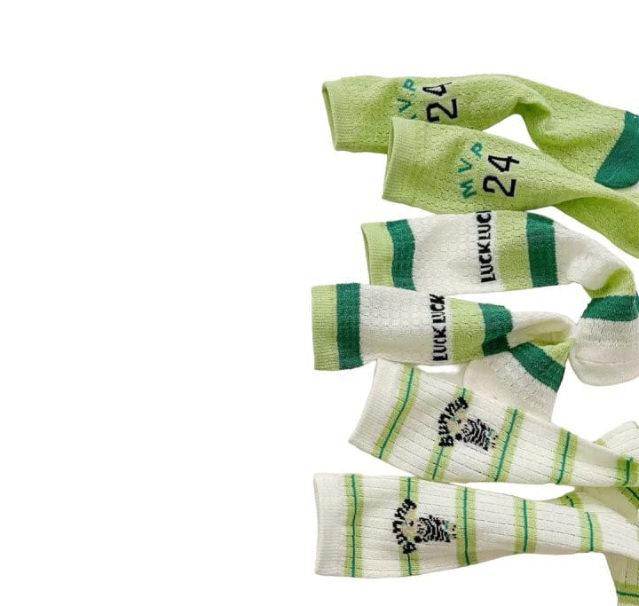 Dudie - Korean Children Fashion - #magicofchildhood - Lucky Green Three Type Set - 6