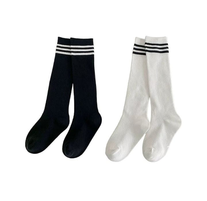 Dudie - Korean Children Fashion - #minifashionista - Over Knee Socks Two Type Set - 3