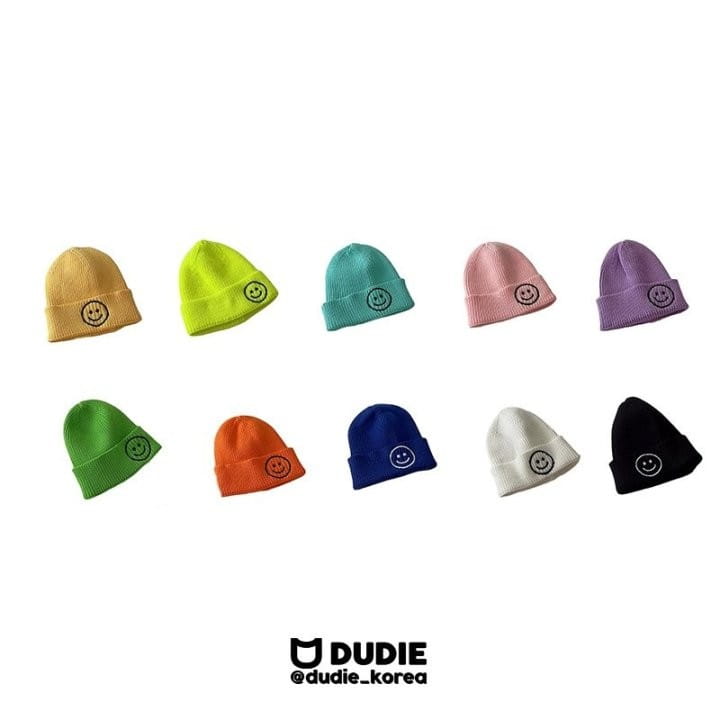 Dudie - Korean Children Fashion - #todddlerfashion - Pastel  Smile Beanie