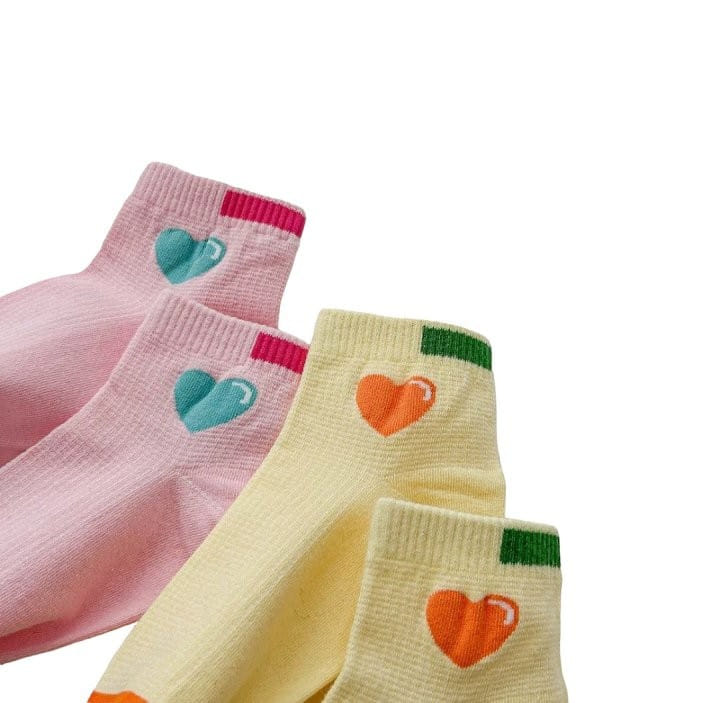 Dudie - Korean Children Fashion - #todddlerfashion - Heart Three Type Set - 5