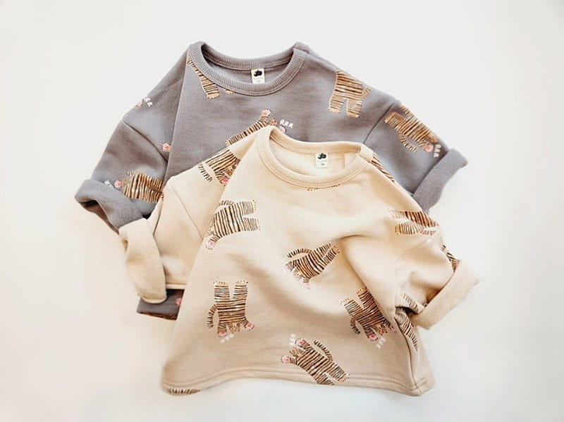 Ellykiki - Korean Children Fashion - #Kfashion4kids - Tiger Fleece Tee