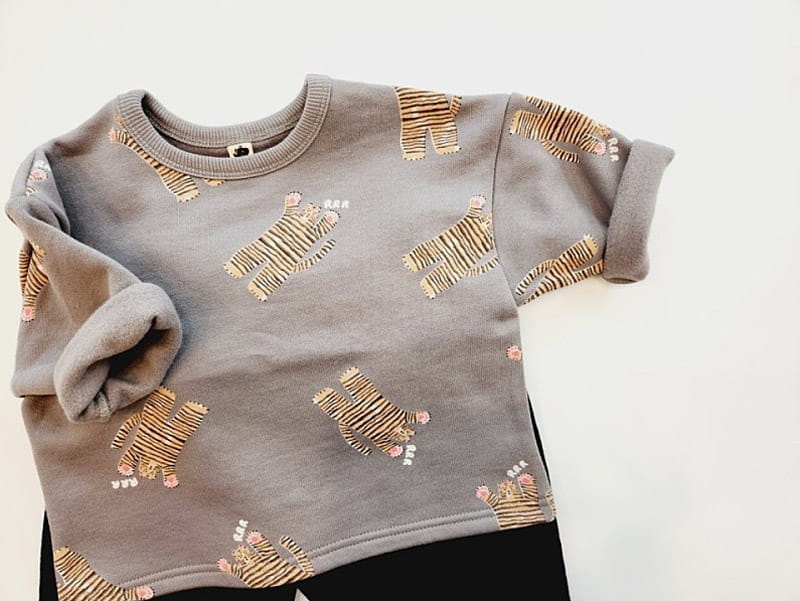 Ellykiki - Korean Children Fashion - #childofig - Tiger Fleece Tee - 6