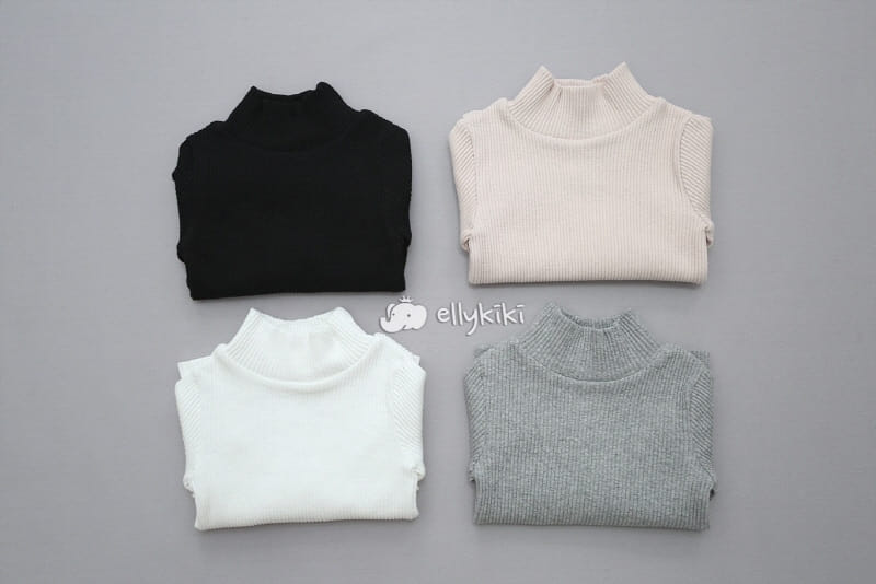 Ellykiki - Korean Children Fashion - #kidsshorts - Rib Turtleneck Tee  - 2