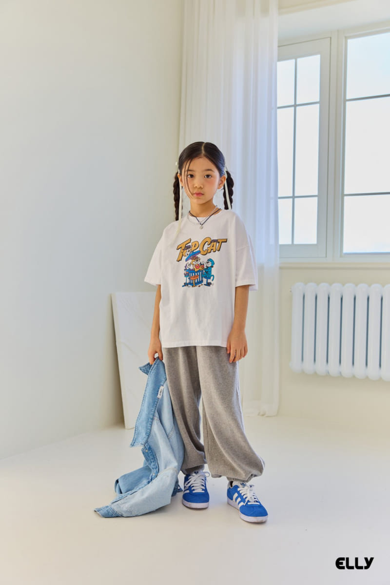 Ellymolly - Korean Children Fashion - #prettylittlegirls - Top Cat Short Sleeve Tee - 4