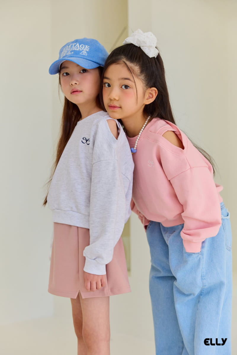 Ellymolly - Korean Children Fashion - #designkidswear - Unbalance Slit Sweatshirt - 2