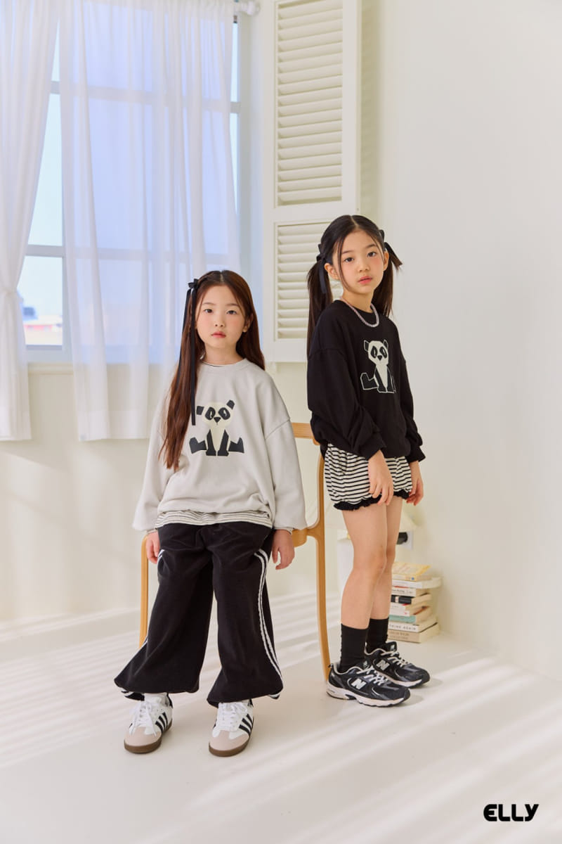 Ellymolly - Korean Children Fashion - #kidsshorts - Panda Sweatshirt - 11